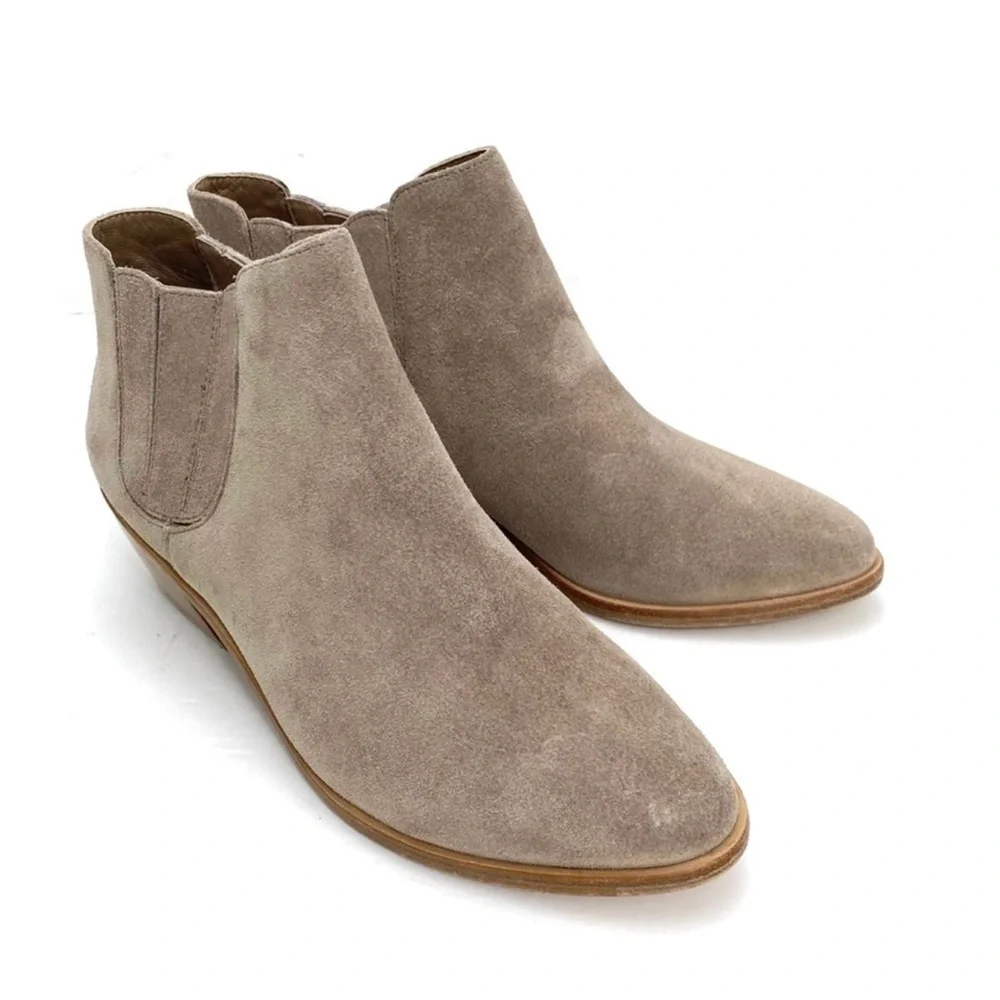 Joie Barlow Tan Suede Ankle Booties in Beige Stone/Tan Size 38